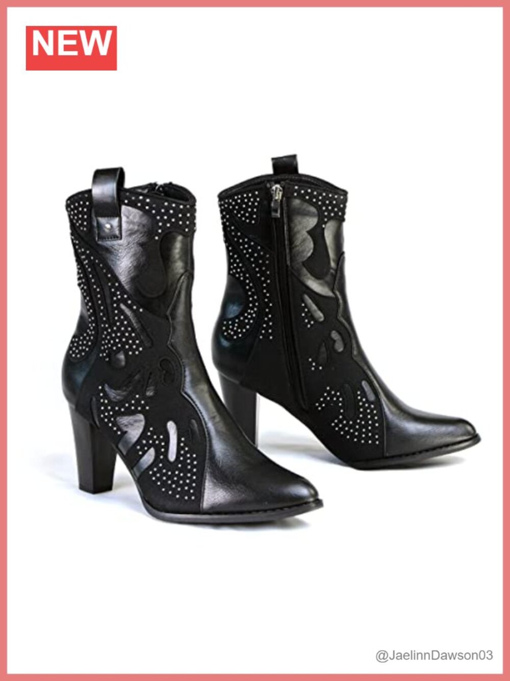 Milwaukee Performance Women's Western Ankle Bootie with Studded Bling